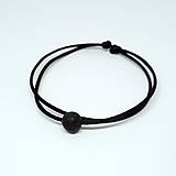 Náramky - Minimalistický šnúrkový náramok s minerálom (láva) - 18176512_