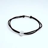 Náramky - Minimalistický šnúrkový náramok s minerálom (krištáľ krakl) - 18176516_