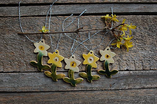 Dekorácie - Keramický narcis - 18175012_