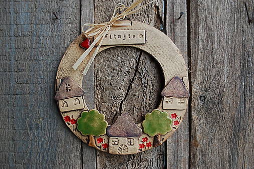 Dekorácie - Keramický venček č. 3 - 18175097_