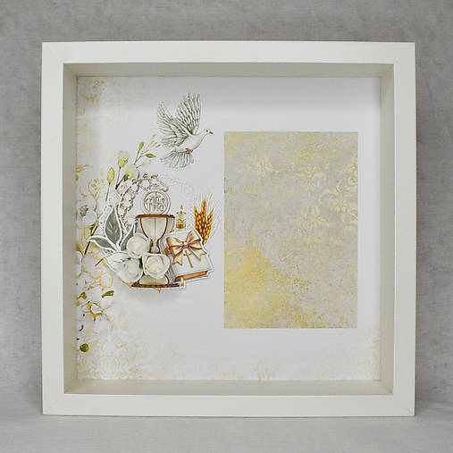 Rámiky - 3D rám na fotku k 1. svätému prijímaniu/ sviatosti birmovania - 18176064_