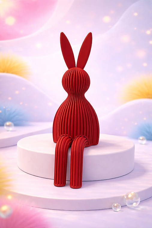 Moderné 3D sediace zajačiky – dizajnová dekorácia do interiéru