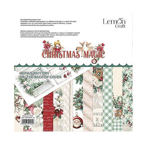 Papier - Scrapbook papier Lemoncraft Christmas Magic 12x12 - 18178659_