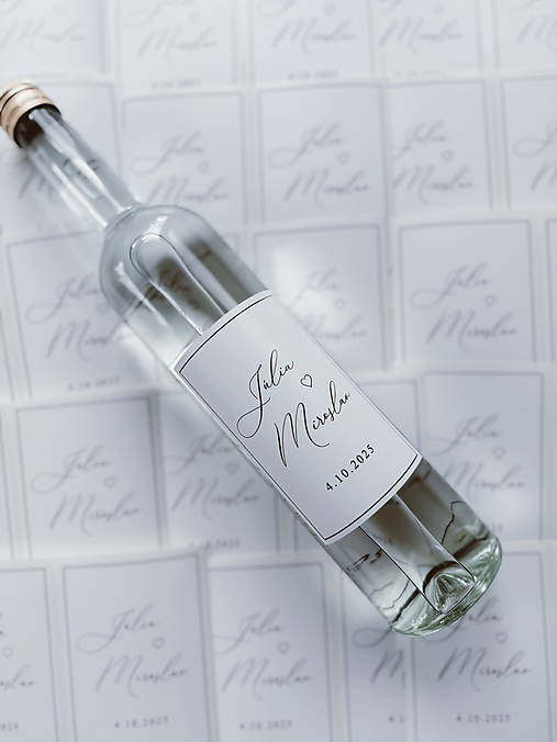 Úložné priestory & Organizácia - Nálepky na svadobnú pálenku/víno 312 - 18178077_