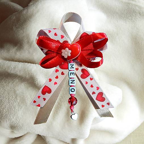 Stužka (mašlička) proti urieknutiu na kočík  (Červená)