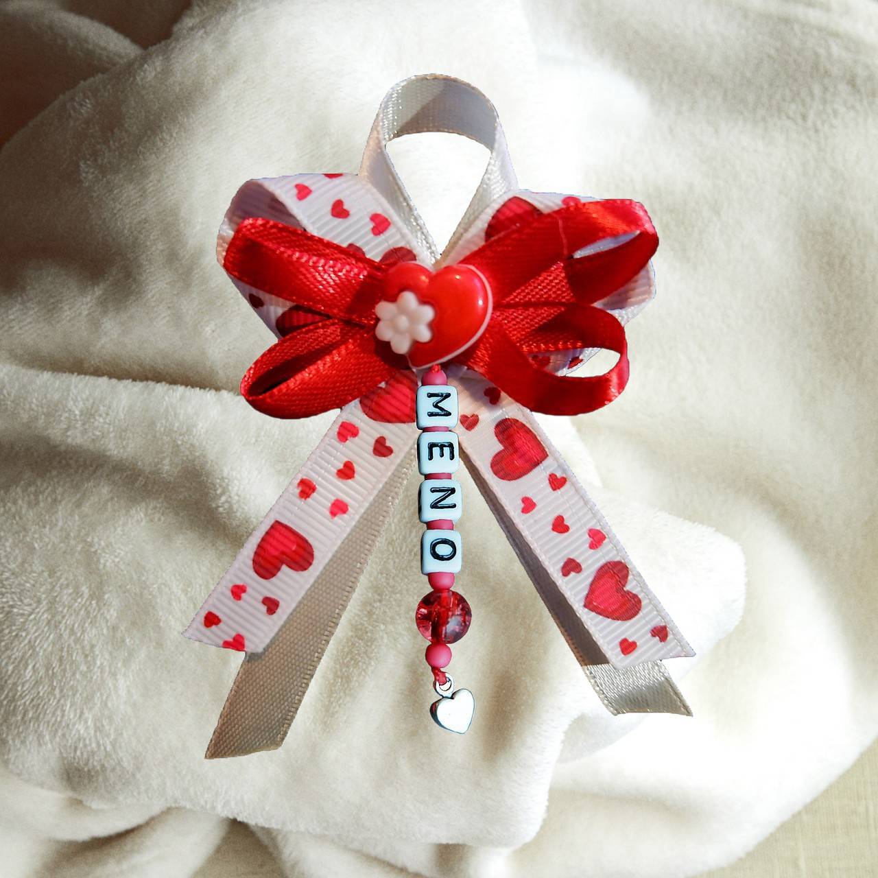 Stužka (mašlička) proti urieknutiu na kočík  (Červená)