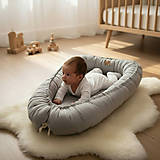 Detský textil - Ľanové hniezdo pre novorodencov - 18177673_