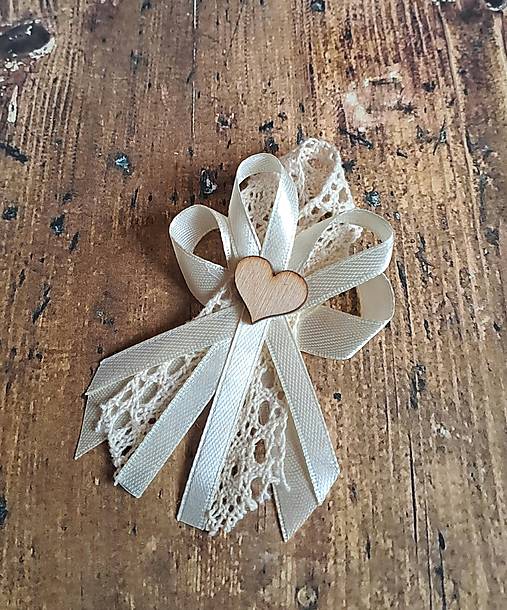 Svadobné pierka - vintage pierko pre rodičov krémové - 18177156_