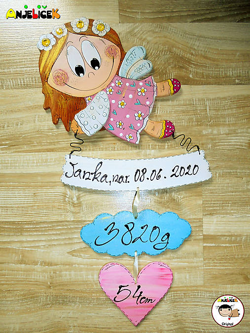 Dekorácie - Anjelik - dievča - 18177173_