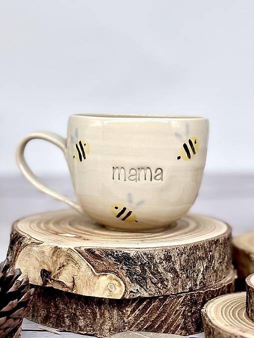 Bee - šálka cappuccino mama (200ml, s uškom)