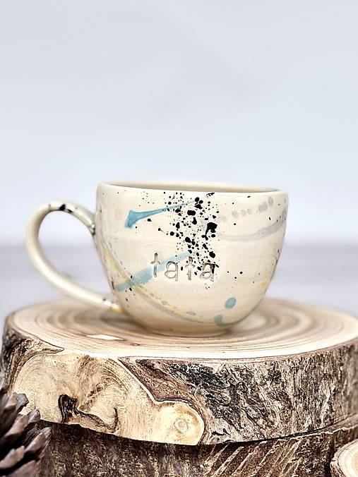 Fľaky - šálka espresso tata (100ml,  s uškom)