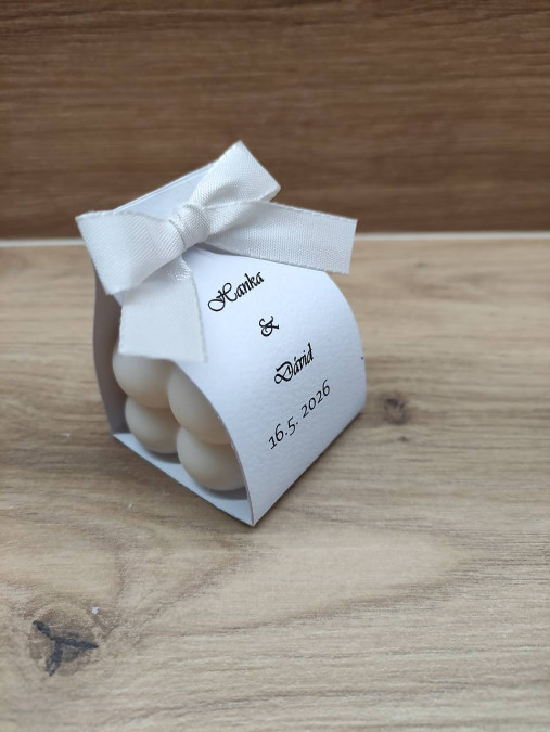 Svadobná sviečka zo sójového vosku