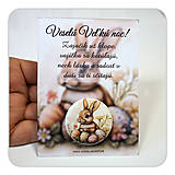 Magnetky - Veľkonočný pozdrav s magnetkou - Vintage zajko 15 (SK verzia) - 18178082_