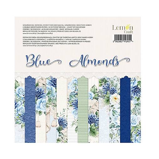 Papier - Scrapbook papier Lemoncraft Blue Almonds 12x12 - 18179665_