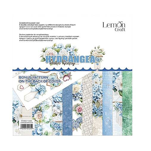 Papier - Scrapbook papier Lemoncraft Hydrangea 12x12 - 18180500_