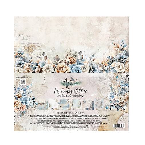 Papier - Scrapbook papier 12x12 In Shades of Blue - 18181360_