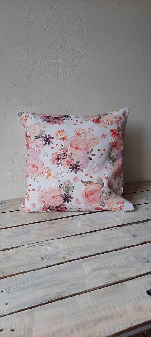 Úžitkový textil - Obliečka na vankúš pastelové kvety - 18181158_