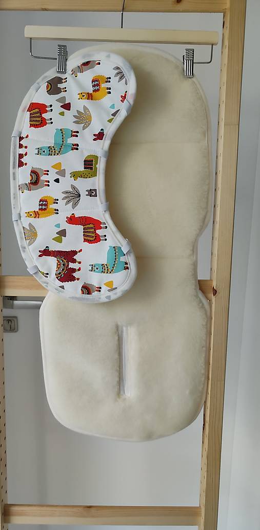 Detský textil - VLNIENKA Podložka do autosedačky Britax Römer Kidfix i-size  100% Merino TOP SUPER WASH Lama - 18180052_