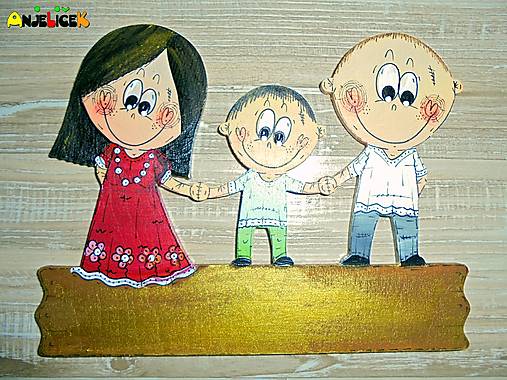 Tabuľky - Menovka na dvere - rodinka - 18179634_