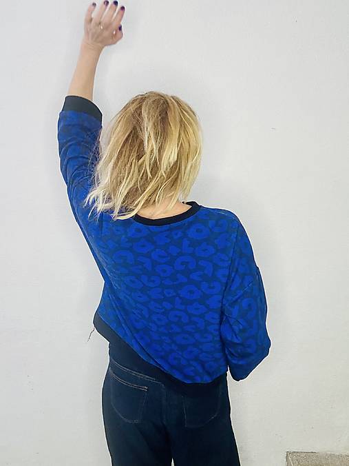 mikina z upletova 'leo blue'