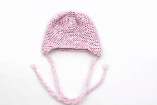 Detské súpravy - Ružová ušianka ALPACA/MERINO - 18180388_