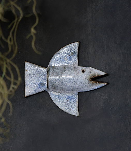 Dekorácie - Keramický vtáčik na zavesenie - 18181858_