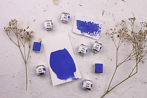 Materiál ručne robený - Pastelová akvarelová farba Letná obloha - 18179790_