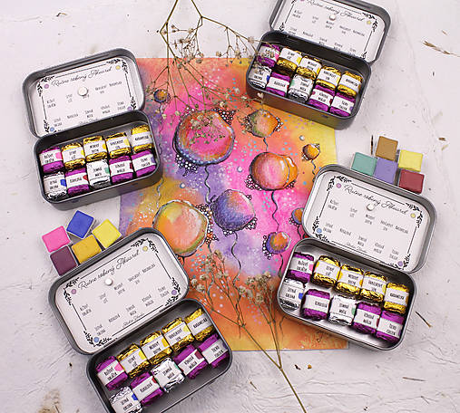 Iný materiál - Akvarelové farby Pastelový sen - 18179909_