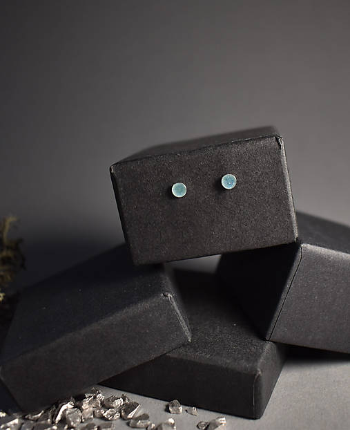 Náušnice - Strieborné náušnice AG925 s minerálom APATIT - LILIAS - 18181217_