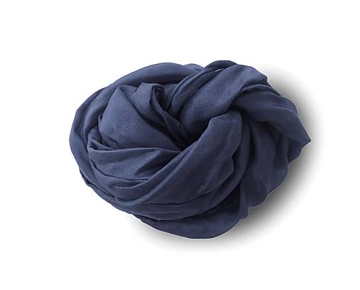 Šály a nákrčníky - "blue antracit"  hodvábny šál skladom - 18180637_