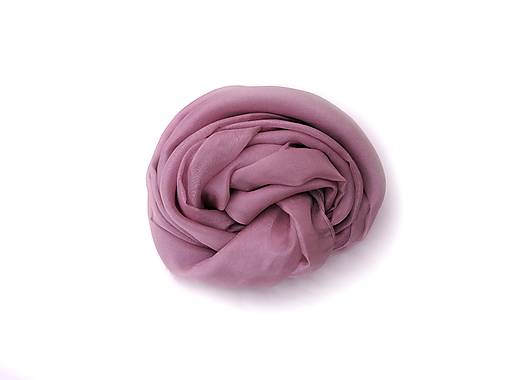Šály a nákrčníky - "mauve" hodvábny šál skladom - 18181647_