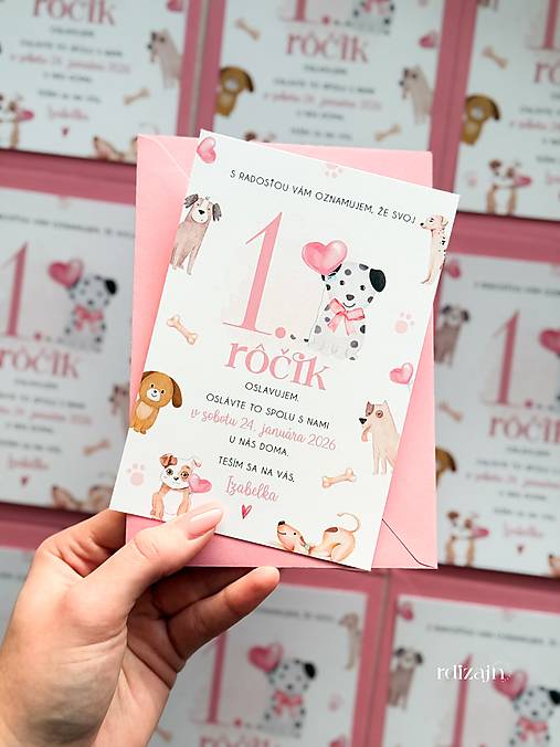 Papiernictvo - Detská pozvánka na narodeninovú oslavu PSÍKY - 18182379_