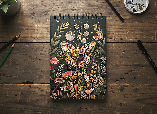 Papiernictvo - MADEBOOK - A6 motýľ - 18183349_