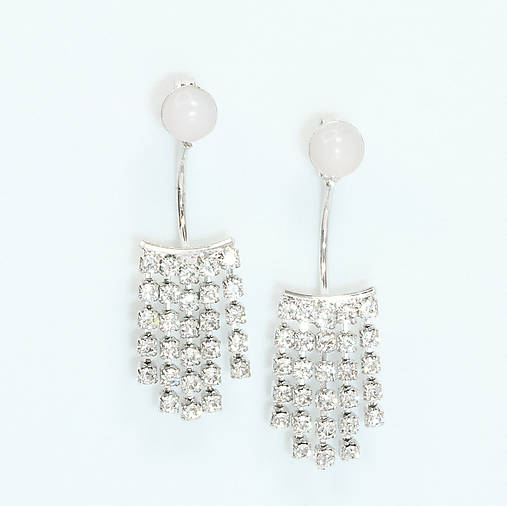 Štrasové napichovacie náušnice