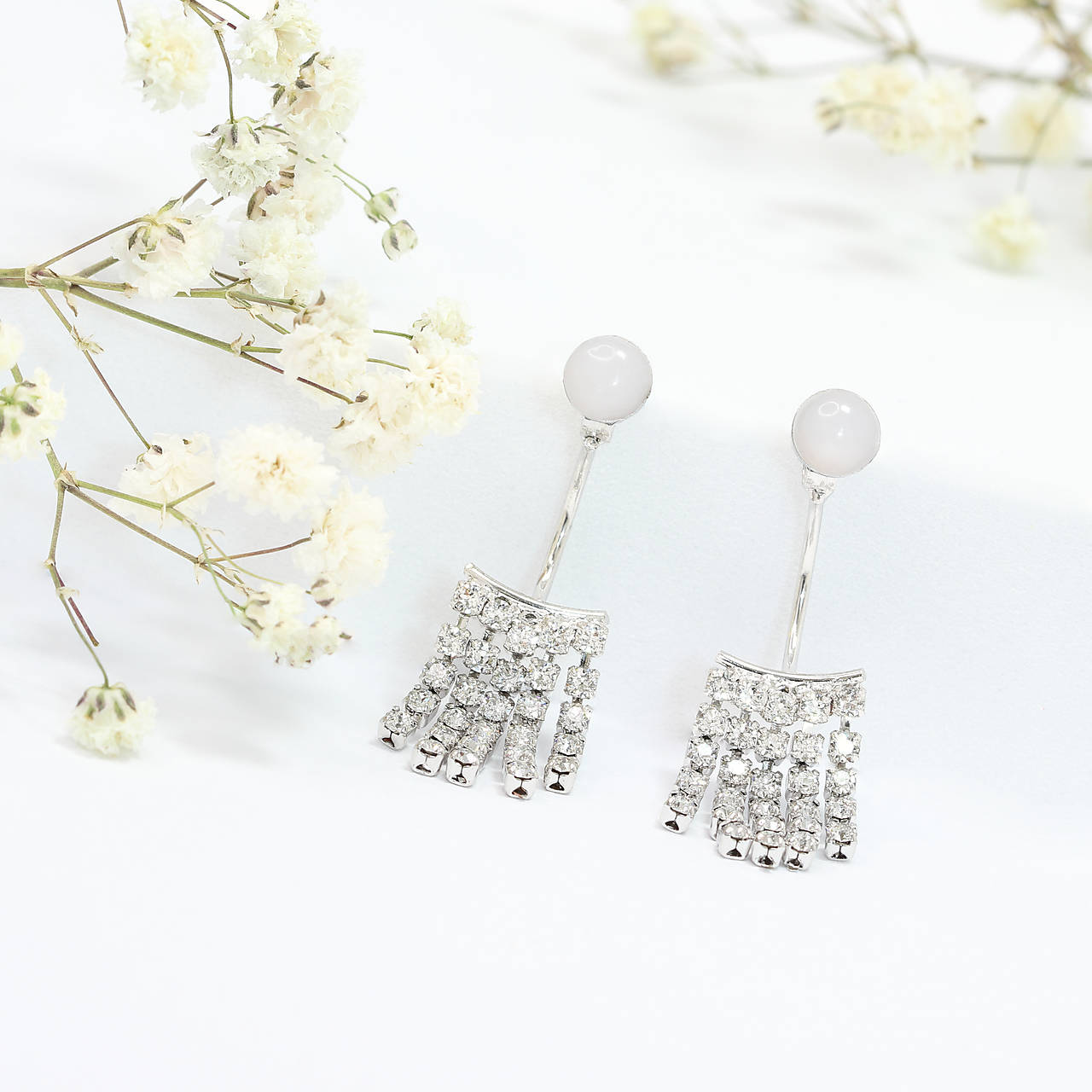 Štrasové napichovacie náušnice