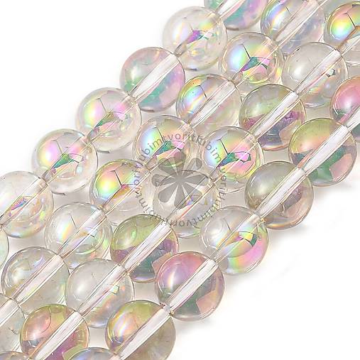 Korálky - (0711) Sklenené korálky, 8 mm - 10 ks - 18183240_