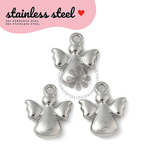 Komponenty - (7236) Prívesok Anjel, 13x10 mm - 1 ks - 18183284_