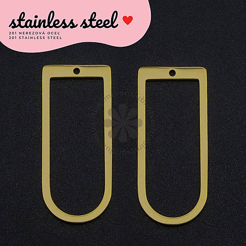 Komponenty - (7255) Prívesok Obluk, 30x13 mm - 1 ks - 18183341_