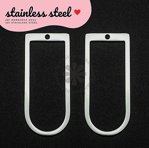 Komponenty - (7256) Prívesok Obluk, 30x13 mm - 1 ks - 18183344_