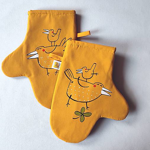 Úžitkový textil - VYHLÍŽÍME JARO - chňapky - 18182362_