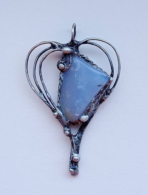 Náhrdelníky - Srdiečko CHalcedon - 18182234_