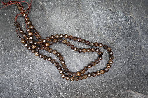 Minerály - Minerály 8mm šnúry (Bronzit) - 18184132_