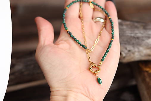 Náhrdelník malachit