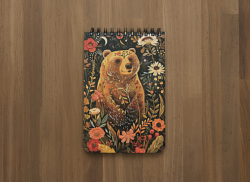 Papiernictvo - MADEBOOK - A6 medveď - 18186040_