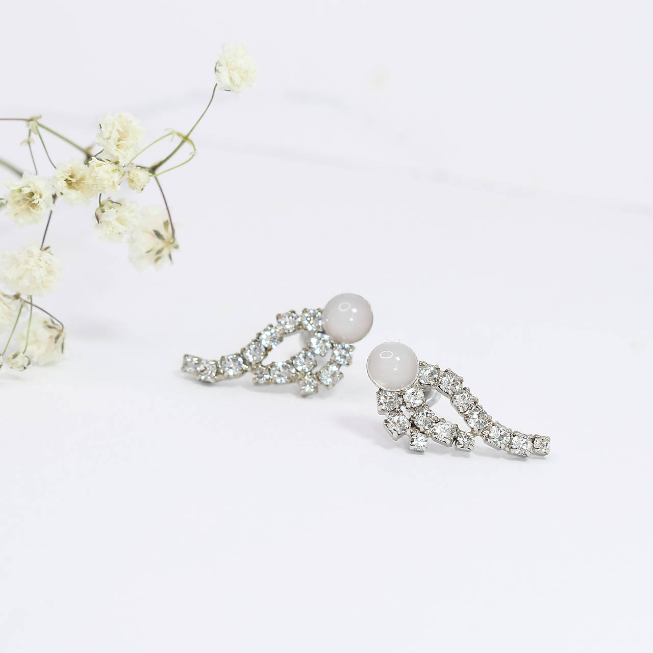 Štrasové napichovacie náušnice