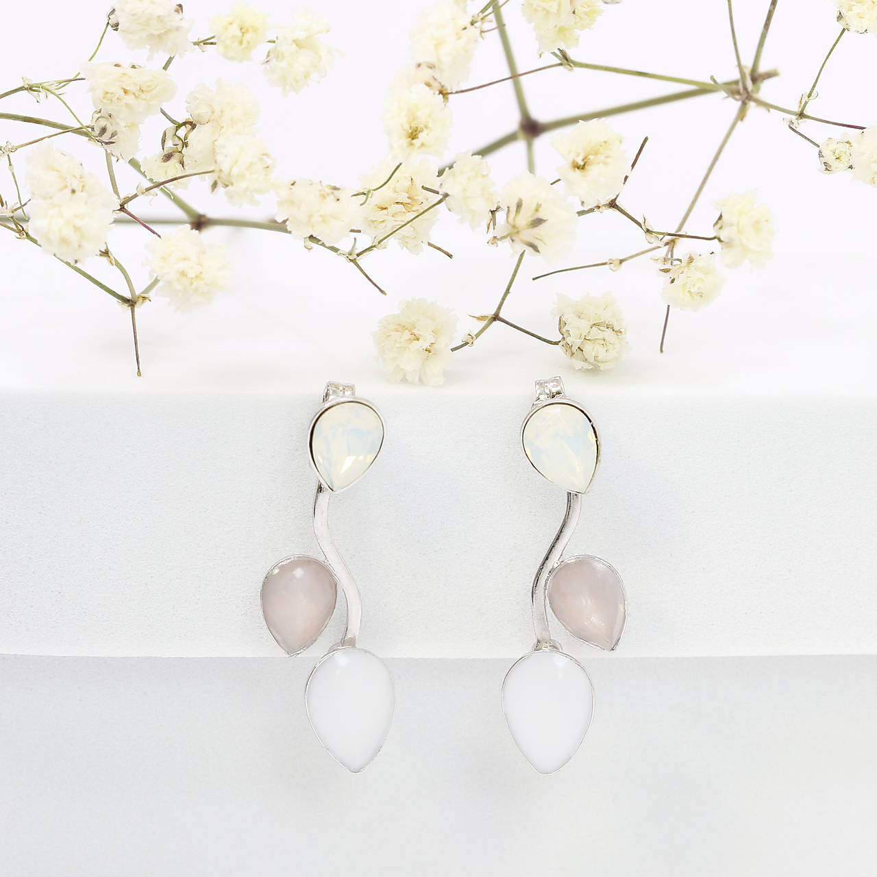 Kamienkové napichovacie náušnice