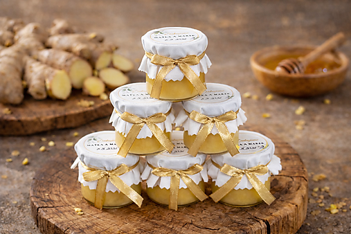 Darčeky pre svadobčanov - Hrejivý zázvorový med - pastovaný - 18184858_