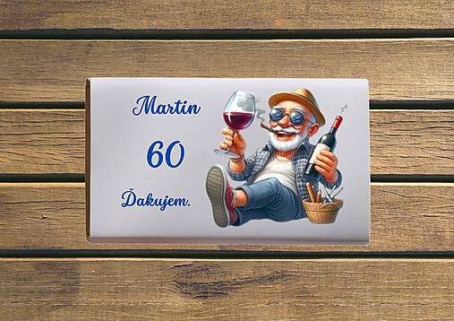 Sladkosti - Darčeky pre mužov na oslave 50. 60. 70. narodenín  s vlastným textom - 18184451_