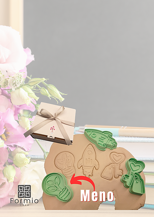 Personalizované vykrajovačky – darček pre učiteľku, sada vykrajovačiek  3ks