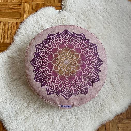 Úžitkový textil - Meditačný Vankúš "Padma Mandala" (výška 10cm) - 18186362_